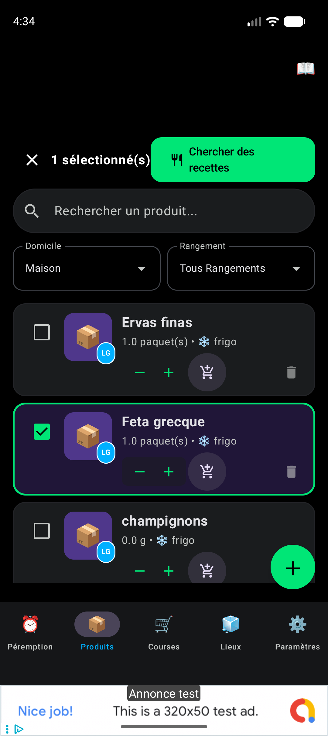 Mode Sélection Multi-Produits